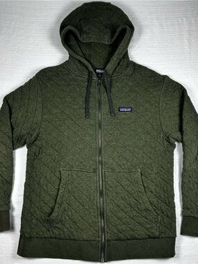 Patagonia Quilted Full-Zip Hoodie Green Men's M